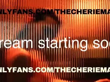 Chaturbate thecherie is Freechat thecherie — ClassicTicket: You're one orgasm away from a good mood. Tip 1999 tokens to get your ticket. Type /cmds to see all commands.